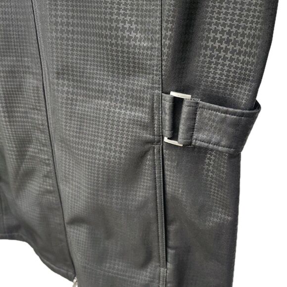 Free Tech Hooded Jacket Womens L 12-14 Black Full Zip Water Resistant Waist Tabs - Picture 4 of 15